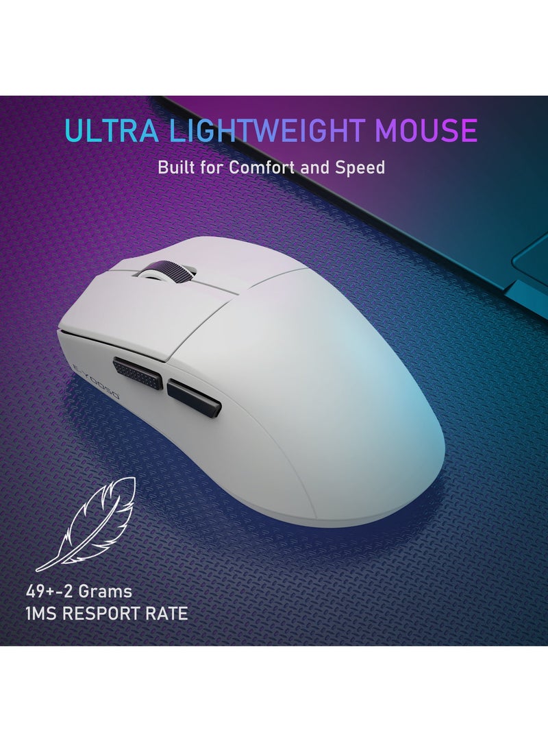 E-YOOSO X-44 1K Wireless Gaming Mouse, 49g Superlight, 26000 Dpi Paw9339, Bluetooth 5.1/2.4G/Wired Programmable Game Mice for Gaming/Office - Image 2