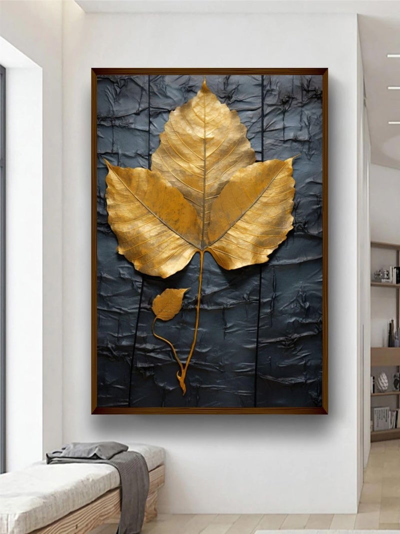Artsense premium 3 wish leaves canvas wall painting for living room bedroom office art print with frame for wall decoration 20x30 inches 50x75 cm luckyleaves