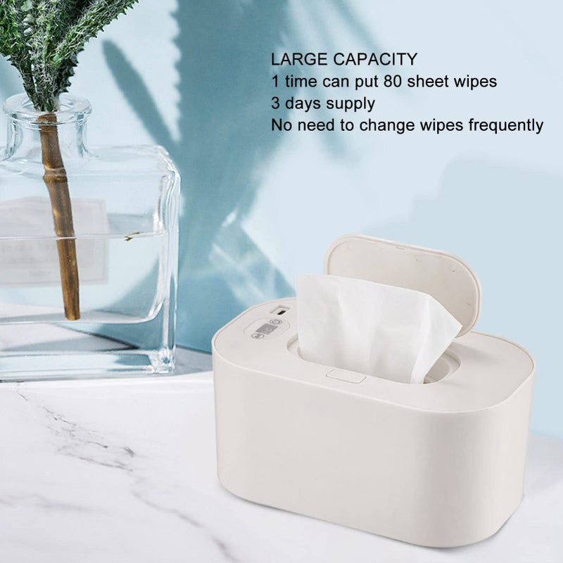 Promise Babe Heating Wet Wipes Wet Wipe Warmer Heating Wet Wipes Dispenser Baby Wipe Warmer Diaper Large Capacity Led Screen Heating Wet Wipes Dispenser Baby Wipe Warmer Diaper Portable Uniform - Image 2