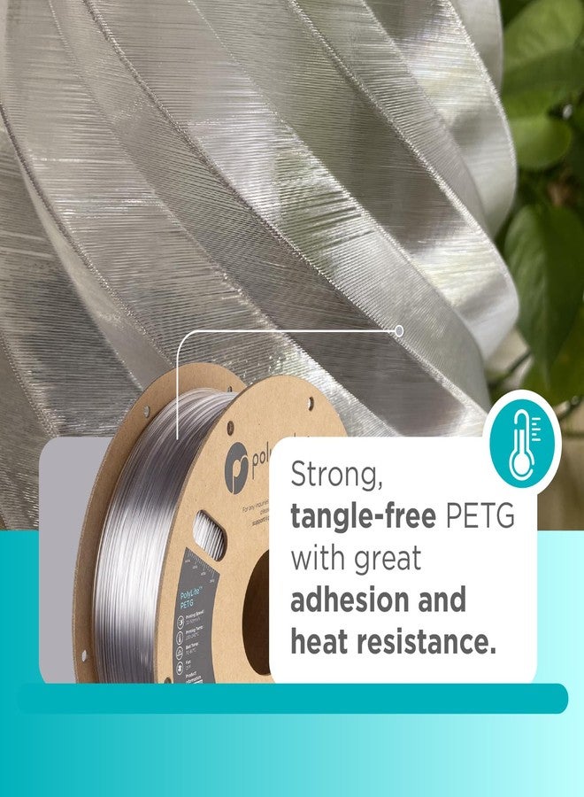 Polymaker PolyLite Clear 3D Printer PETG Filament 1.75mm 1kg, Legacy PETG Formula, +- 0.03mm Dimensional Accuracy, Reliable Everyday Filament, Strong Layer Bonding, Compatible with Most 3D Printers - Image 2