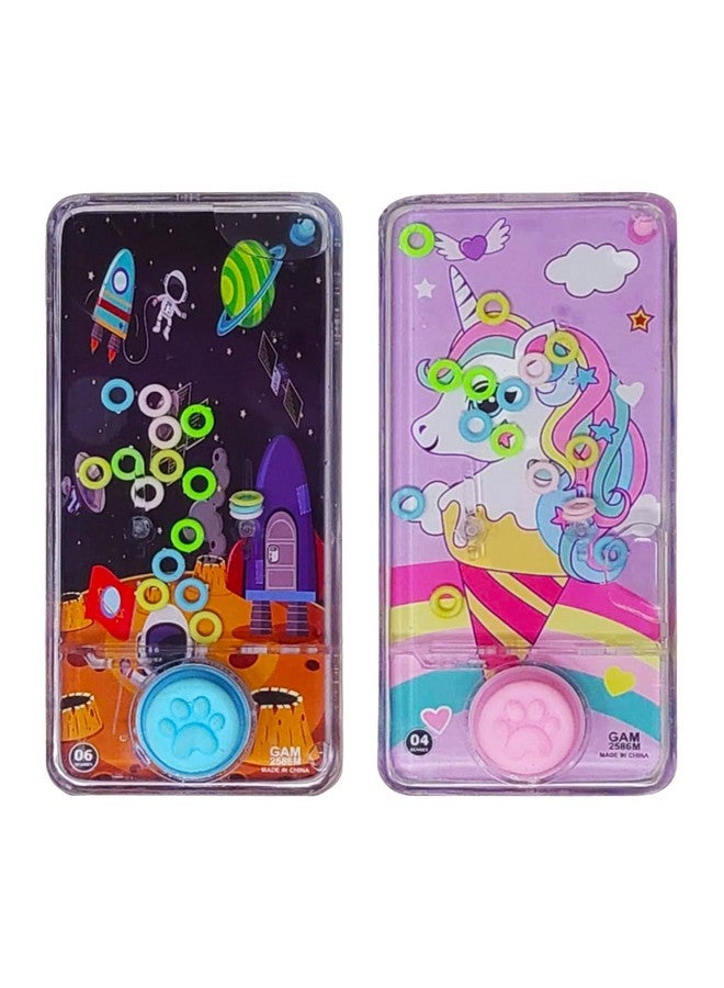 PARTEET Space Theme Handheld Water Game Water Bubble Ring Toss Anxiety Toys Aqua Toys Travel Family Games Ideal Gift for Kids Boys and Girls Kids (Pack of 2) - Image 1