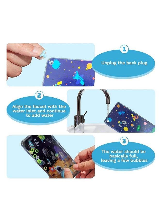 PARTEET Space Theme Handheld Water Game Water Bubble Ring Toss Anxiety Toys Aqua Toys Travel Family Games Ideal Gift for Kids Boys and Girls Kids (Pack of 2) - Image 2