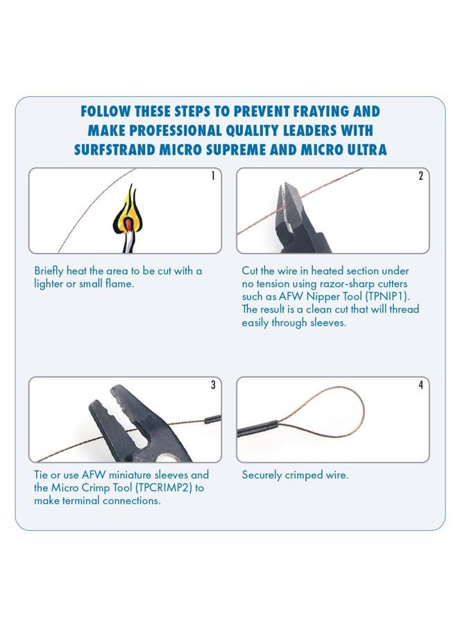American Fishing Wire Surfstrand Micro Ultra, Bare 1x19 Stainless Steel Leader Wire, 17 lb Test, 0.010" Diameter, Camo, 5 m - Image 4