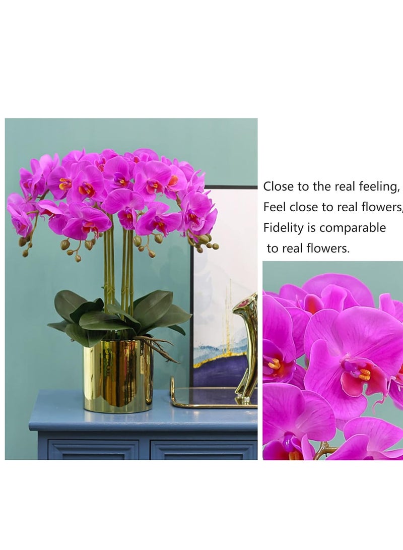 Excefore Artificial Phalaenopsis Flowers 6 Pcs Artificial Orchid Flowers Stem Plants - Image 5