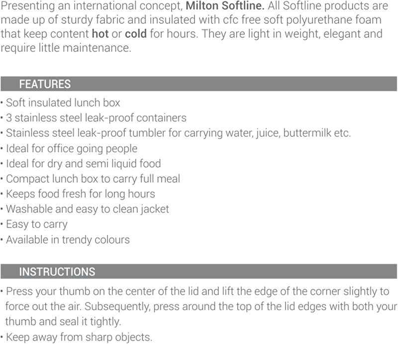 Milton طقم صندوق غداء مكون من 3 قطع من الفولاذ المقاوم للصدأ من ميلتون تستي - Image 5