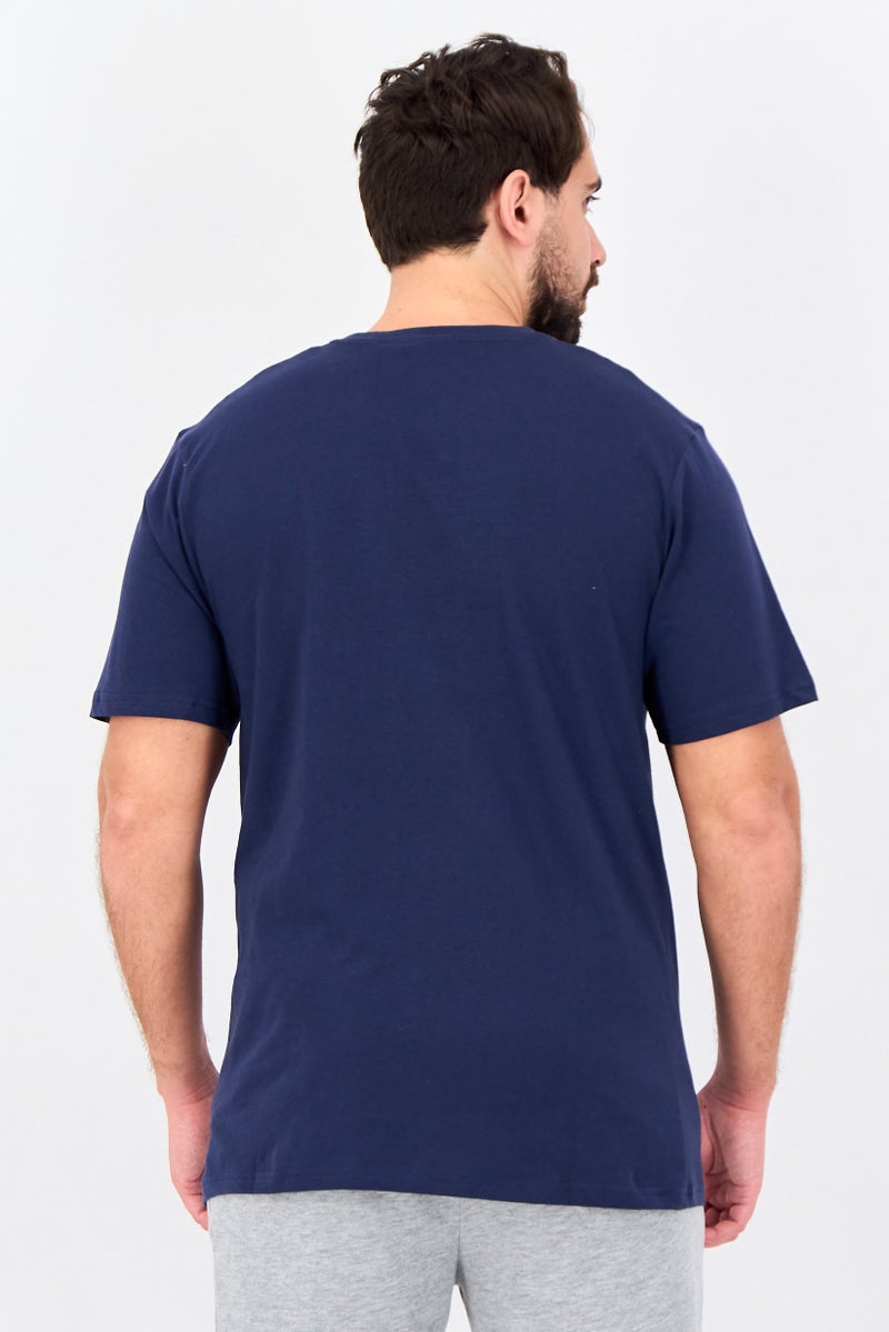 Ellesse Men Sportswear Fit Short Sleeve Outdoor T-Shirt, Navy - Image 4