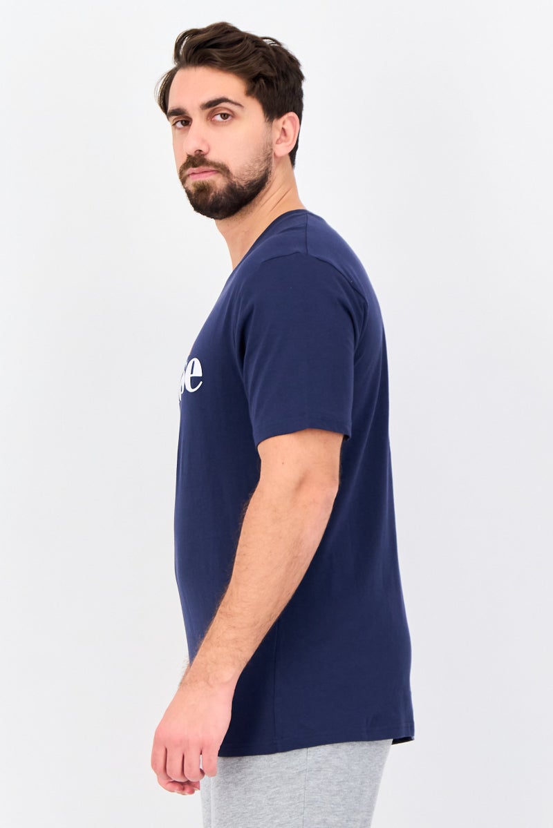 Ellesse Men Sportswear Fit Short Sleeve Outdoor T-Shirt, Navy - Image 3