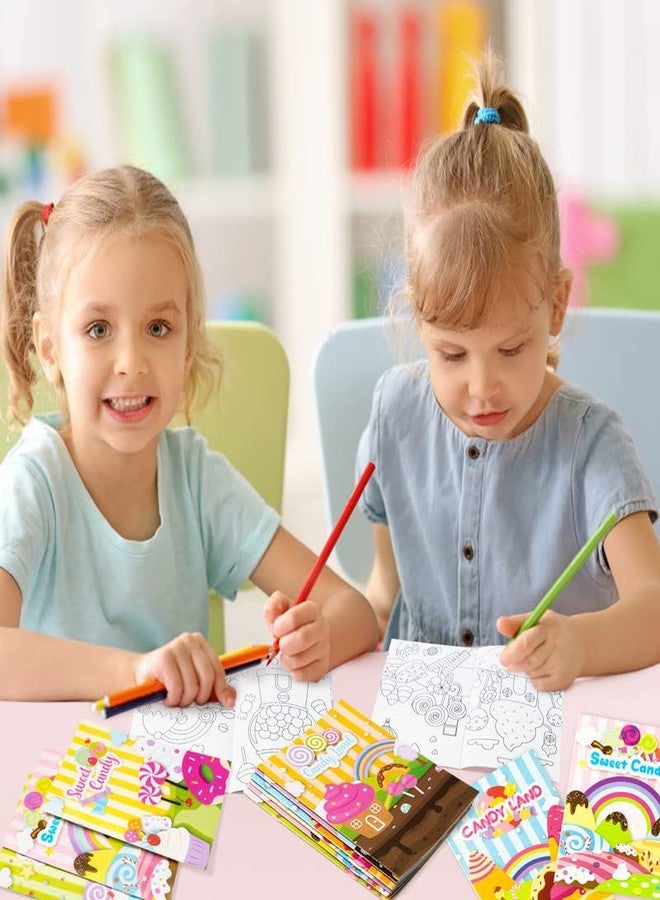 ANGOLIO 24Pcs Candyland Kids Coloring Books Bulk Drawing Activity Books, Color Your Own Candy Land DIY Carfts for Boys Girls, Educational Toy Holiday Birthday Party Favors Goodie Bag Filler - Image 4