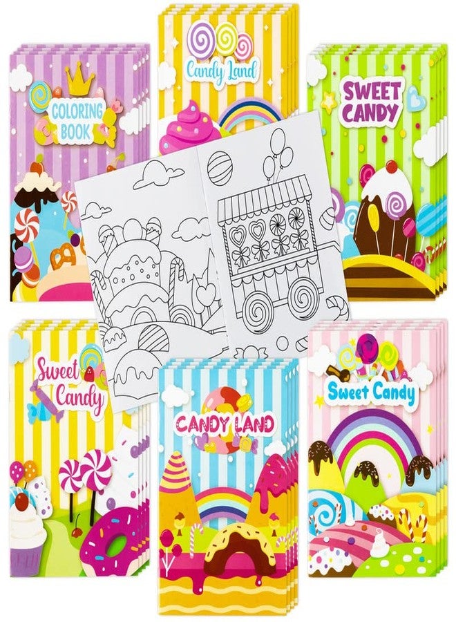 ANGOLIO 24Pcs Candyland Kids Coloring Books Bulk Drawing Activity Books, Color Your Own Candy Land DIY Carfts for Boys Girls, Educational Toy Holiday Birthday Party Favors Goodie Bag Filler - Image 2