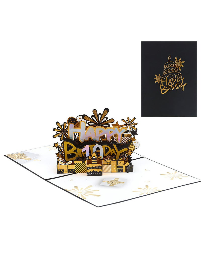 Magical Design 3D Pop-Up Card, Greeting Card for Birthday, Age DIY Birthday Card, Sturdy and Solid Cardstock Gift Card with Envelope and Thank You Card, (Black Gold) - pzsku/Z483A64C6BA19CD5B2F38Z/45/_/1727616989/5bfc26d6-a879-4392-8b3b-6fa051b7750f