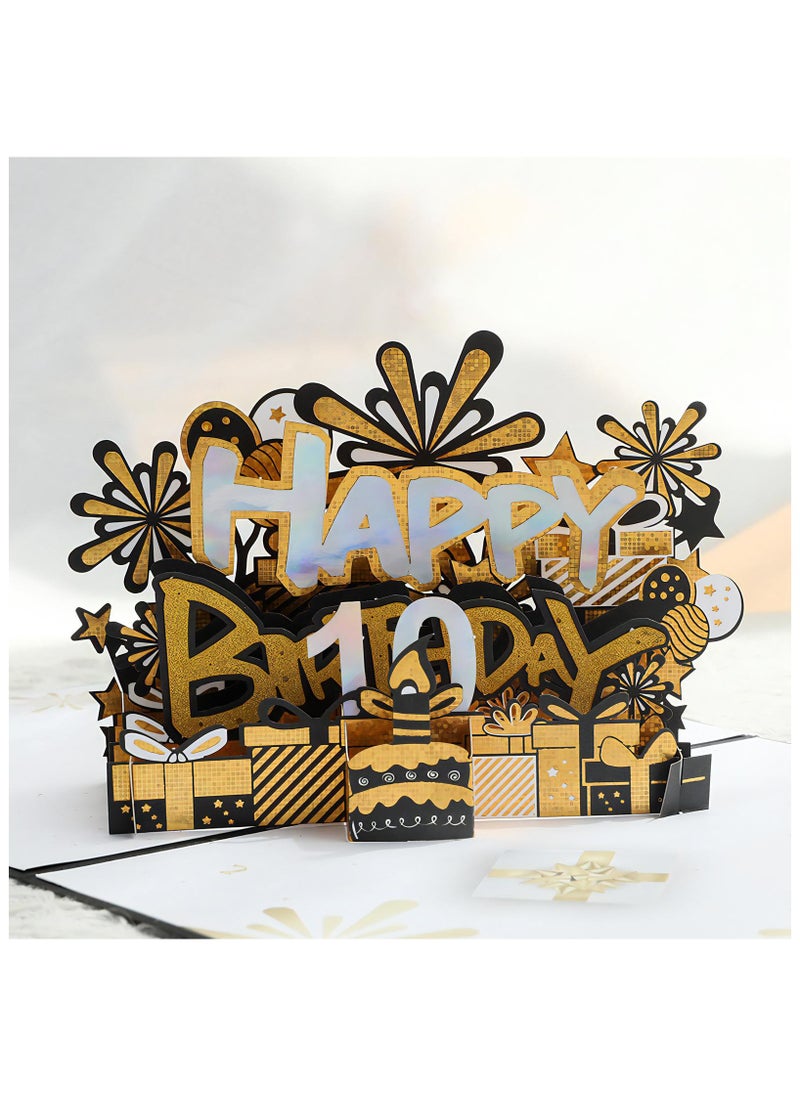 Magical Design 3D Pop-Up Card, Greeting Card for Birthday, Age DIY Birthday Card, Sturdy and Solid Cardstock Gift Card with Envelope and Thank You Card, (Black Gold) - pzsku/Z483A64C6BA19CD5B2F38Z/45/_/1727617040/1f86c58c-d353-4851-a62d-97634e27b739