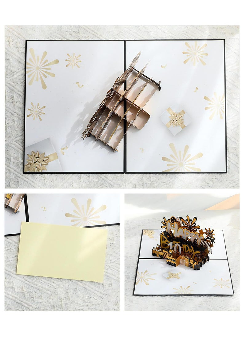 Magical Design 3D Pop-Up Card, Greeting Card for Birthday, Age DIY Birthday Card, Sturdy and Solid Cardstock Gift Card with Envelope and Thank You Card, (Black Gold) - pzsku/Z483A64C6BA19CD5B2F38Z/45/_/1727617060/9e251bb5-6758-4786-a3c4-51e145b727f4