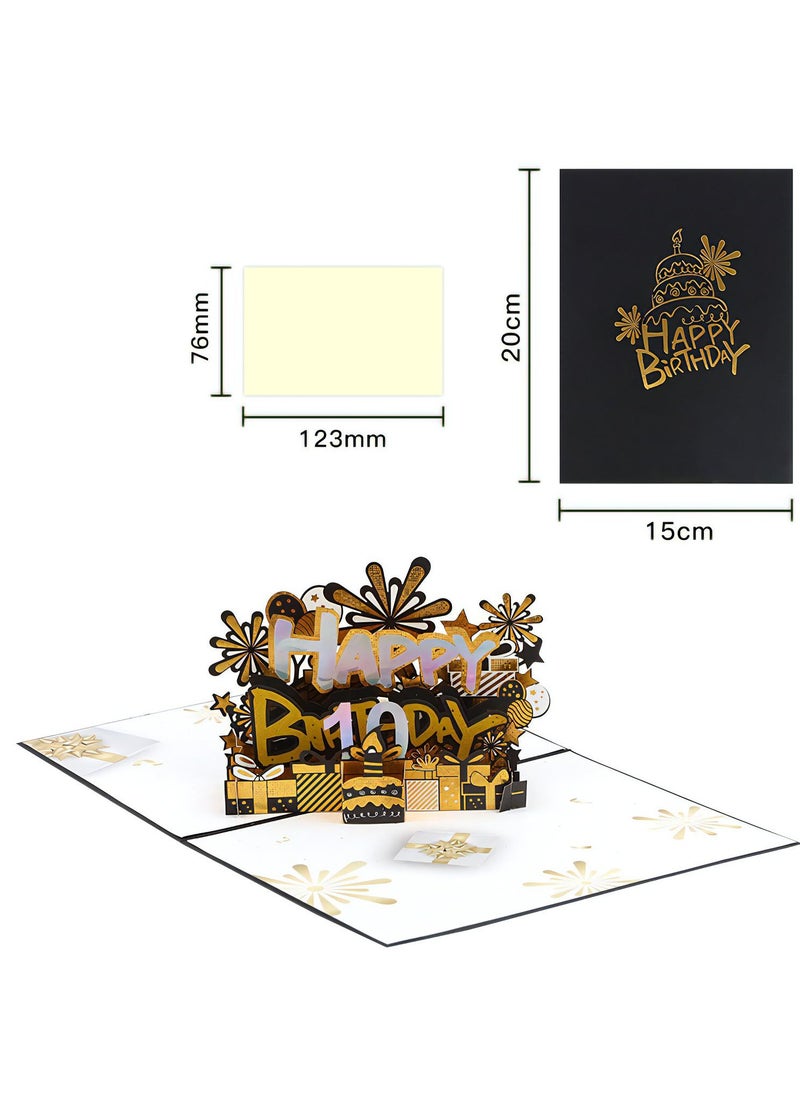 Magical Design 3D Pop-Up Card, Greeting Card for Birthday, Age DIY Birthday Card, Sturdy and Solid Cardstock Gift Card with Envelope and Thank You Card, (Black Gold) - pzsku/Z483A64C6BA19CD5B2F38Z/45/_/1727617062/dc6aa7c1-a26e-491d-abc6-5055c185319c