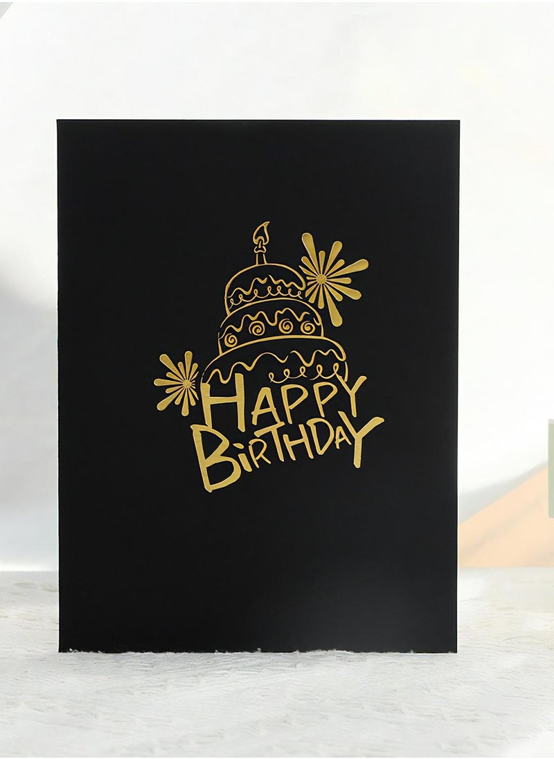 Magical Design 3D Pop-Up Card, Greeting Card for Birthday, Age DIY Birthday Card, Sturdy and Solid Cardstock Gift Card with Envelope and Thank You Card, (Black Gold) - pzsku/Z483A64C6BA19CD5B2F38Z/45/_/1727617071/43e39ae7-833c-46ea-a794-bc94c4a910e5