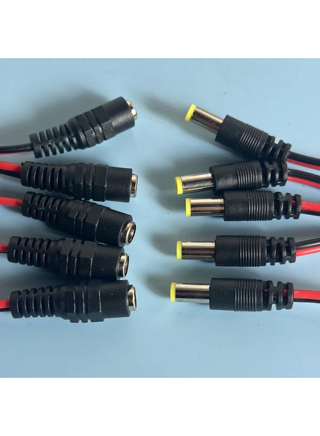 5 Pairs DC Pigtail Plug Cable 2 1mm X 5 5mm Jack For CCTV Camera Wire Adapter - Image 5