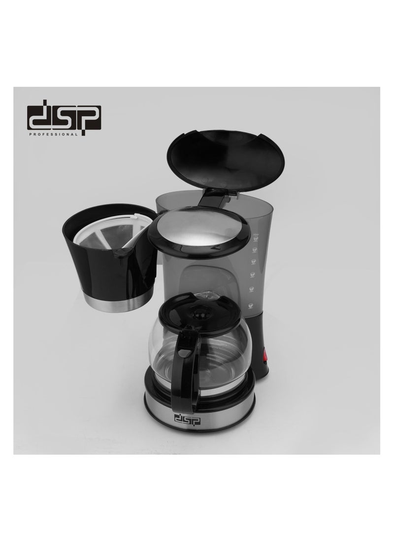 DSP Coffee Maker, coffee machine, 550W Power, 6-Cup Coffee Maker with Drip-Stop Function and Transparent Water Level Indicator, KA3082 - pzsku/Z483A73E02EBBA311B49CZ/45/_/1734173280/17663e56-6538-4821-b192-6a9a3af34f83