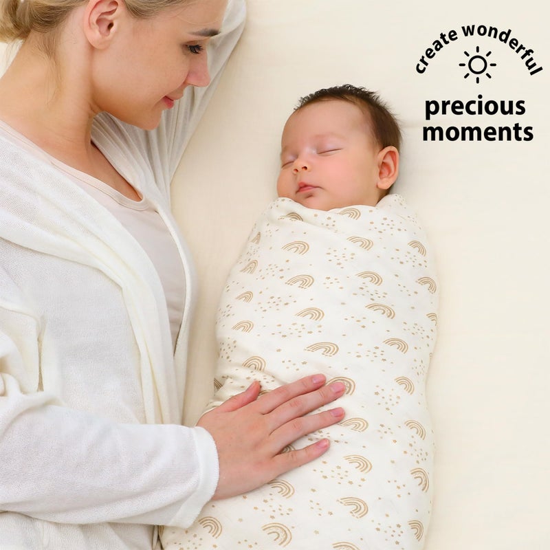 Yoofoss Muslin Swaddle Blankets, Organic Baby Blankets, 47 x 47 Inches Receiving Blanket for Baby Boys and Girls, Baby Essentials for Newborns Soft Breathable - Image 2