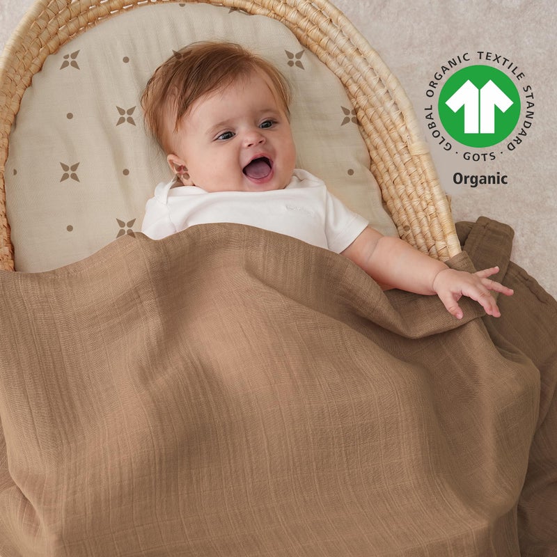 Yoofoss Muslin Swaddle Blankets, Organic Baby Blankets, 47 x 47 Inches Receiving Blanket for Baby Boys and Girls, Baby Essentials for Newborns Soft Breathable - Image 3