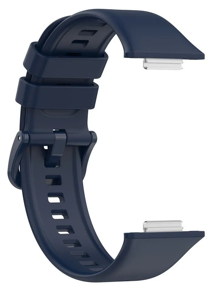 Fit2  Active Classic Silicone Watch Strap  Watch Band Soft Silicone Rubber Blue - Image 1