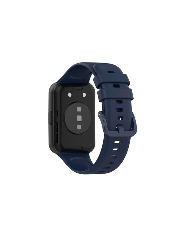 Fit2  Active Classic Silicone Watch Strap  Watch Band Soft Silicone Rubber Blue - Image 2