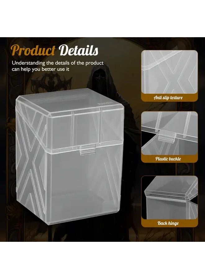 Transparent 6 Pack Card Storage Box With 600 Sleeves 6 Dividers For MTG Sports Game Cards - Image 5