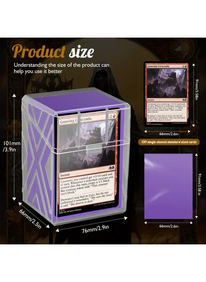 Transparent 6 Pack Card Storage Box With 600 Sleeves 6 Dividers For MTG Sports Game Cards - Image 3