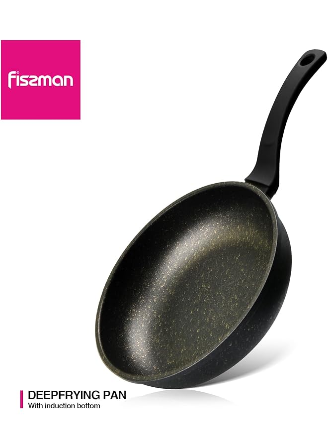 فيسمان مقلاة غريس العميقة ٢٤ سم، ألومنيوم بطبقة غير لاصقة، مقلاة طهي بمقبض من الباكليت، مقلاة سوتيه، رائعة للأطعمة المقلية - Image 5