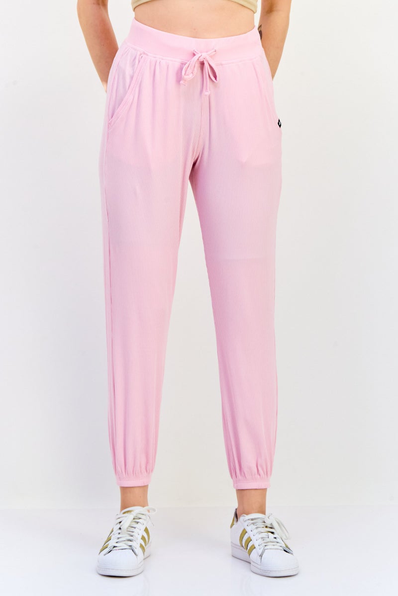 SKECHERS Women Relaxed Fit Training Track Pant, Pink - Image 1