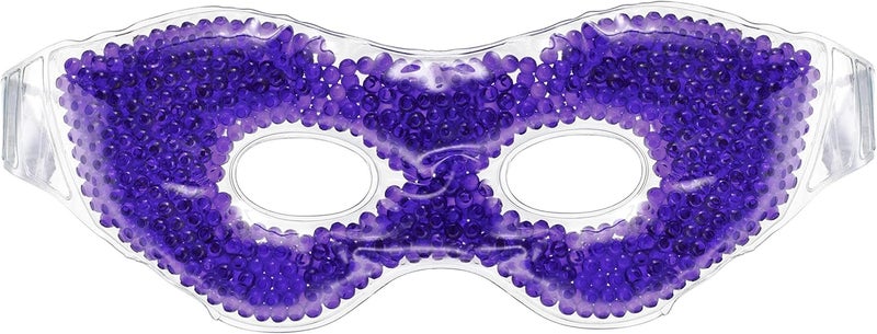 Eye See Gel Eye Mask Purple  Cold Compress Ice Pack with Gel Beads  Microwave Safe for Heat Therapy  Great for Puffy Eyes Dark Circles Dry Eyes Soothing Headaches