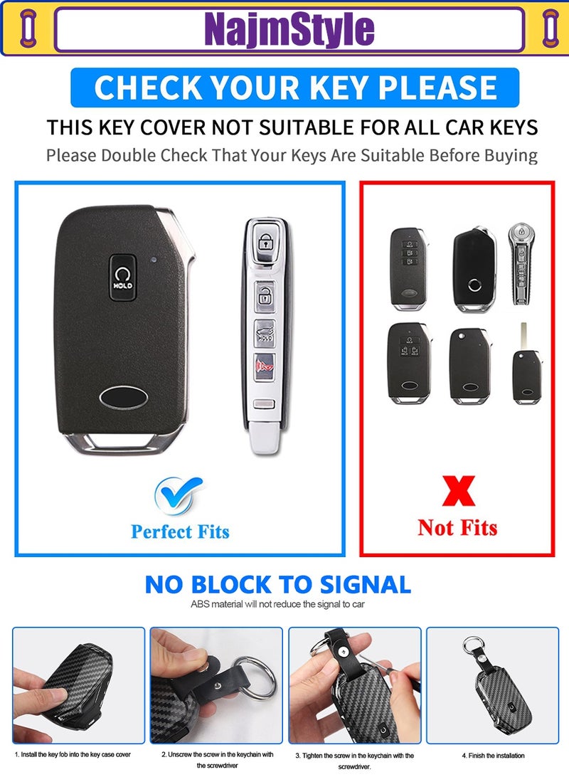 NajmStyle Key Fob Cover Case with Silicone Buttons fit for Kia Cerato Forte Sorento Soul Sportage Ceed Niro Seltos Telluride K5 - Image 2