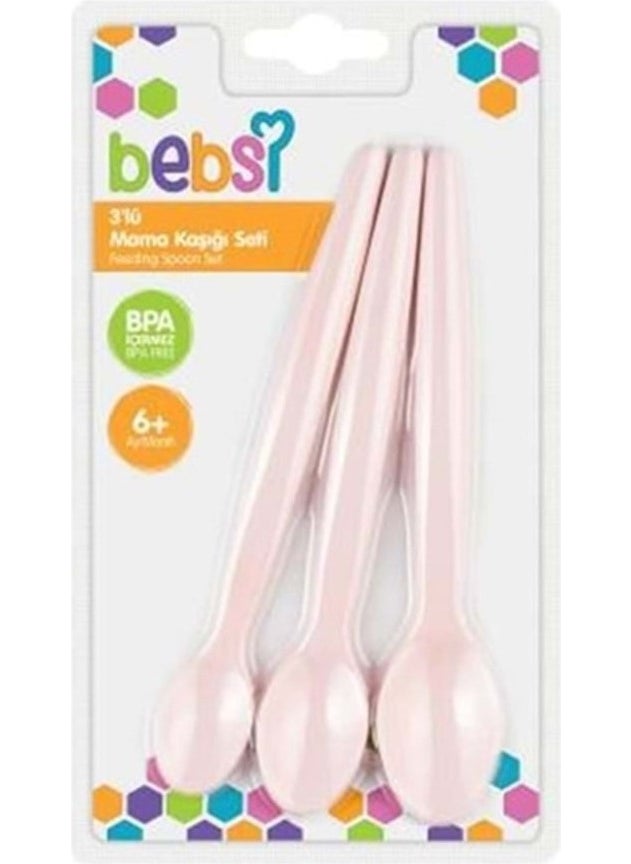 Bebsi - Wee 323 Triple Set Food Spoon Pink - Image 1
