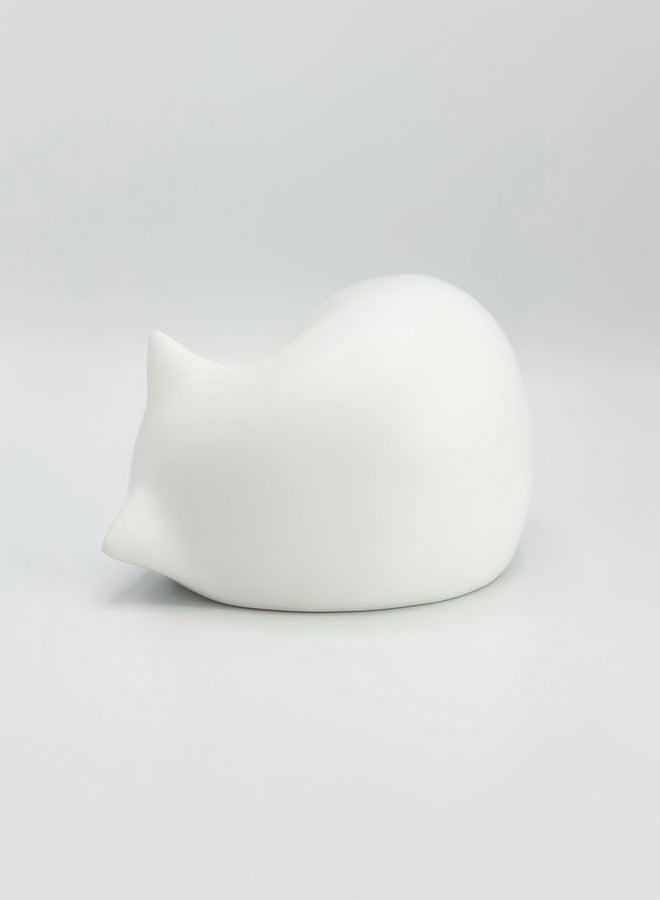 Comemori Sleeping cat funeral urn, White - Image 2