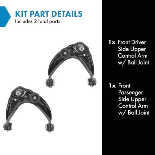 TRQ ذراع التحكم العلوي الأمامي TRQ مع مجموعة مفصل الكرة متوافق مع فورد فيوجن 2006-2012 لينكولن MKZ 2007-2012 زيفير 2006 مازدا 6 2003-2008 ميركوري ميلان 2006-2011 - Image 2