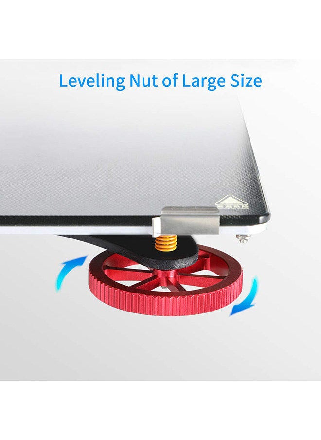 Two Trees - 3D Printer Kit Hand Twist Leveling Nut with 2pcs PC4-M6 Pneumatic Fittings 2pcs PC4-M10 Pneumatic Fittings 4pcs Heated Bed Springs for Creality Ender-3/Ender-3 Pro/ CR-10 Series 3D Printer - Image 1