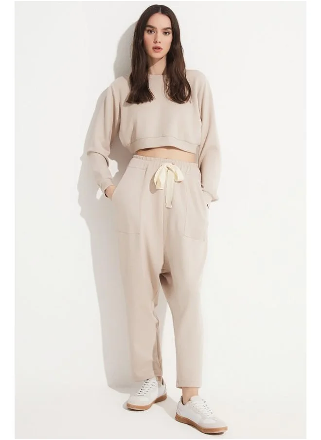 جون June Sweatpant - Sweatshirt Set Stone