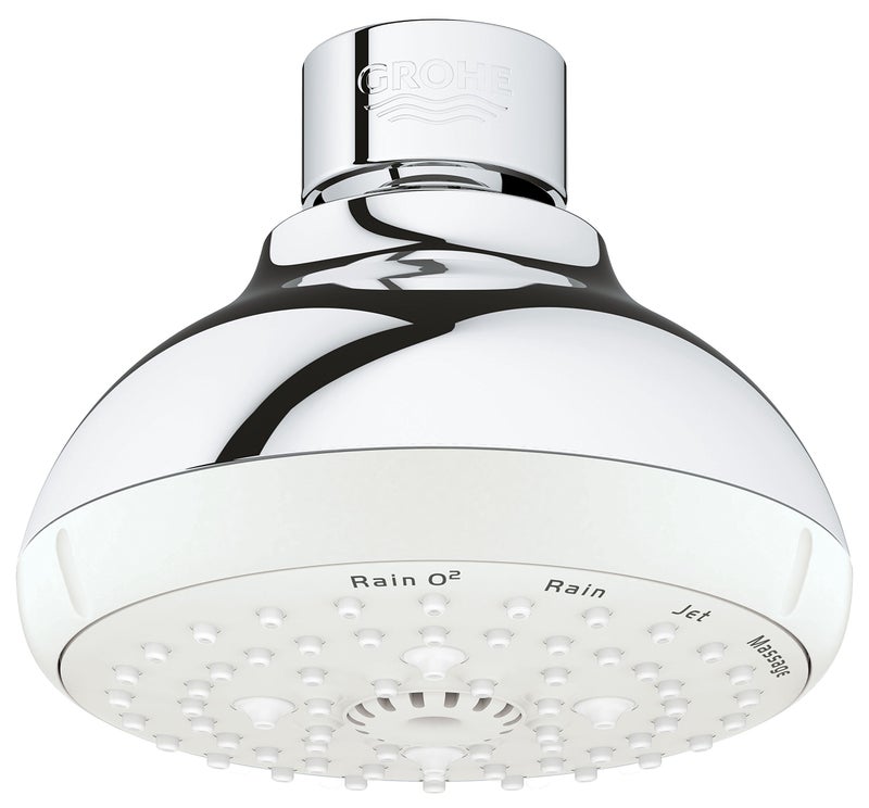 Grohe 26044001 Tempesta Classic 100 175 GPM 4Spray Shower Head Starlight Chrome - Image 2