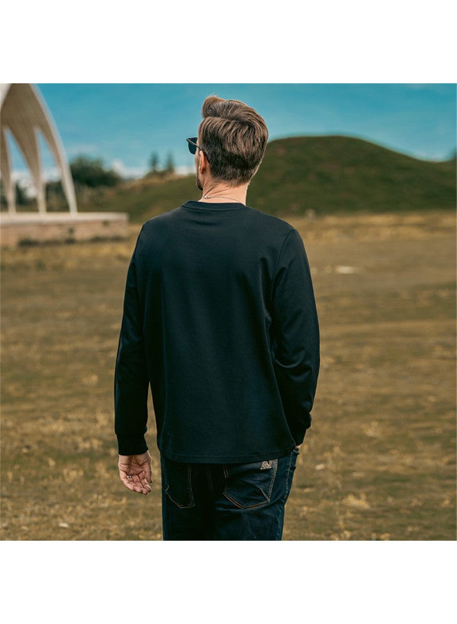 G Heavyweight Cotton Long Sleeve T-shirt For Men - Youth 2025 Spring/autumn Trendy Printed Top Men's Tee - Image 5