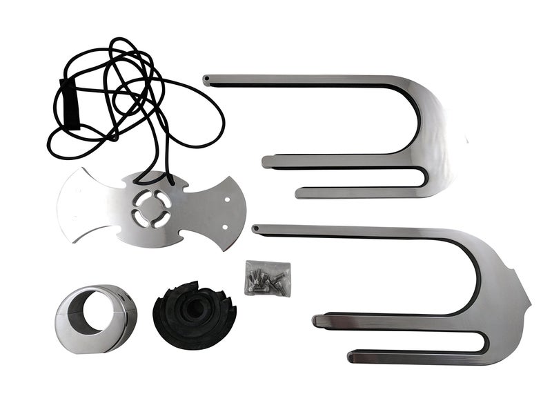 Krypt Towers Kneeboard Rack for Boat, Polished Aluminum Knee Board Wakeboard Combo Tower Rack, Wakeboarding Rack for Towers, Fits Clamp Tubing Sizes 1 3/4", 1 7/8", 2", 2 1/4", 2 3/8", 2 1/2" - Image 5