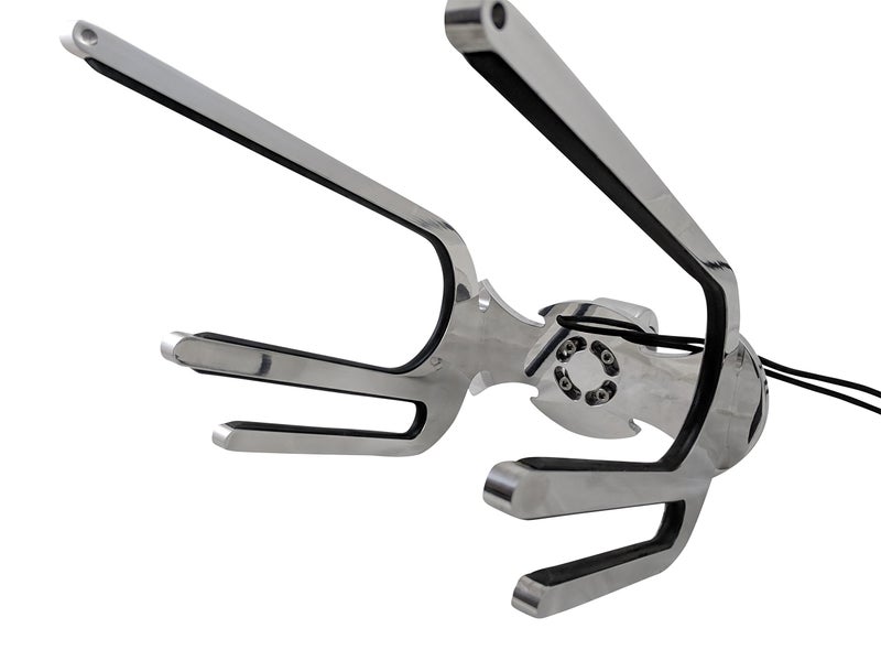 Krypt Towers Kneeboard Rack for Boat, Polished Aluminum Knee Board Wakeboard Combo Tower Rack, Wakeboarding Rack for Towers, Fits Clamp Tubing Sizes 1 3/4", 1 7/8", 2", 2 1/4", 2 3/8", 2 1/2" - Image 1