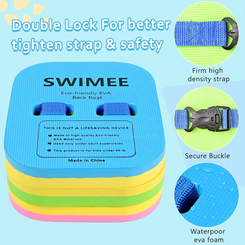 BBSWIM SWIMEE Back Float Safety Swim Trainer Swimming Bubble Belt with Adjustable 3 Layers Swim Belts Comfortable Waterproof Floaties Device for Kids Toddler Swimming Floats (10lb-60lb) - Image 4