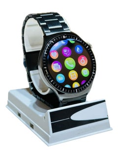 Rock 27 HD Round Display Stainless Steel Smartwatch with 2 bands, Compatible for Android & iOS