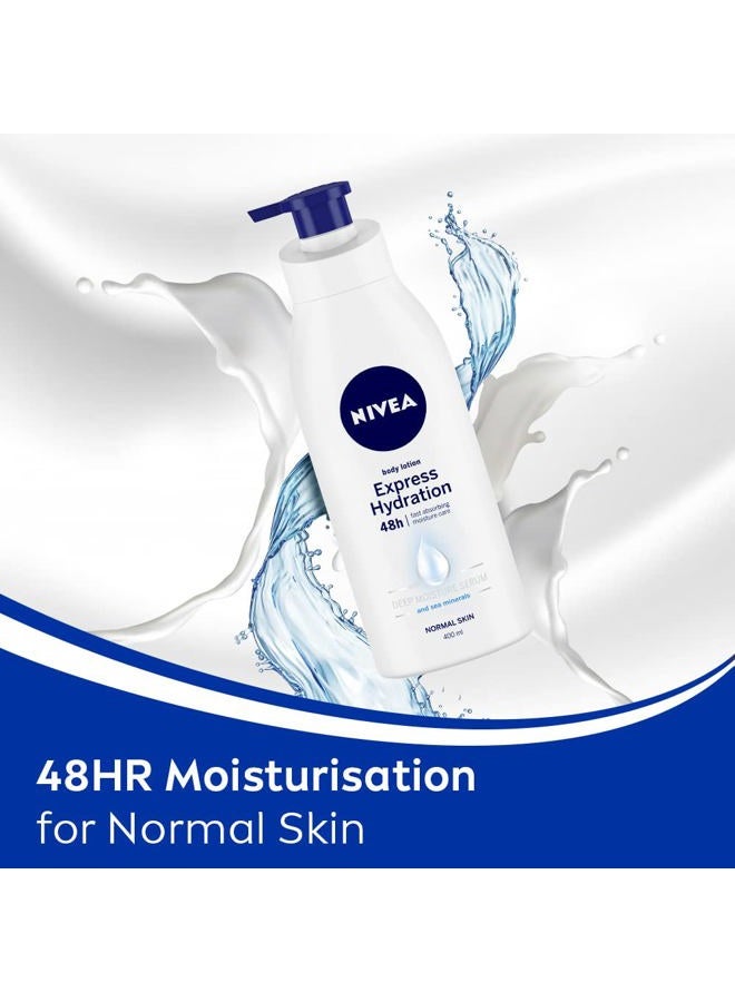 Nivea Body Lotion, Express Hydration With Sea Minerals, 400ml - Image 3