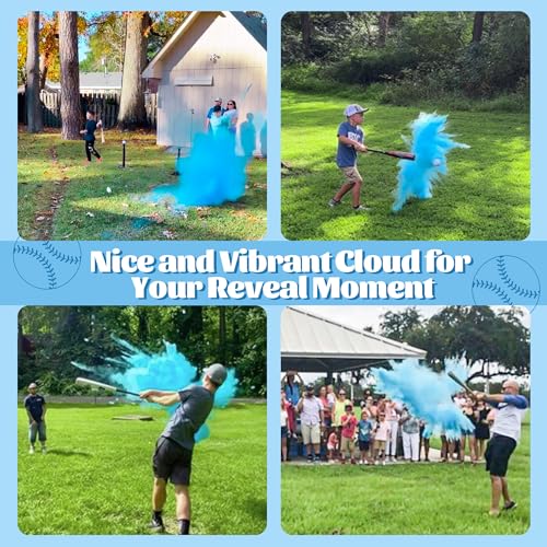POPUPARTY 2 Pack Gender Reveal Baseball with Blue Powder Kit for Baby Gender Reveal Decoration - Image 3