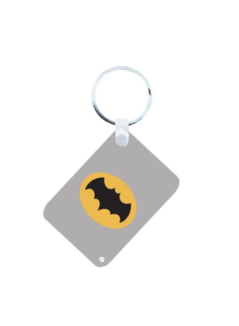 مفتاح باتمان مطبوع رمادي/أسود/أصفر