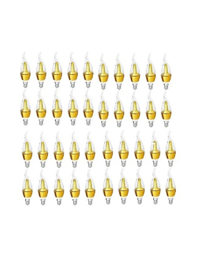 عدد 50 لمبة ليد دمعة 5 واط إضاءة وورم أصفر ، e14 متعدد الالوان
