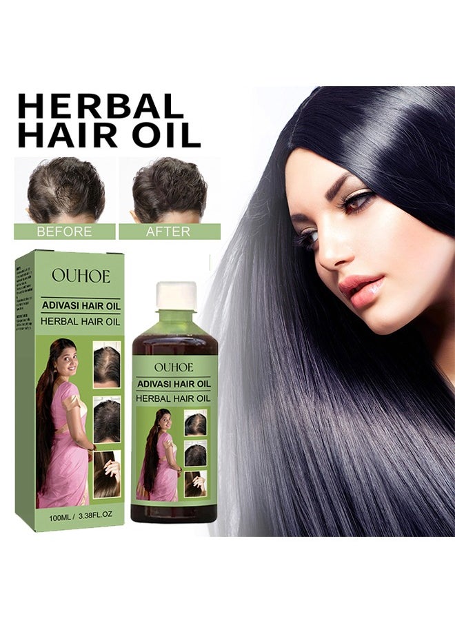 OUHOE - Adivasi Hair Oil,Original Hair Growth Oil 3 IN 1 Original Hair Adivasi Hair Growth Oil , with Natural Rosemary essential & Biotin for Control Hairfall anti dandruff 100ml - Image 1