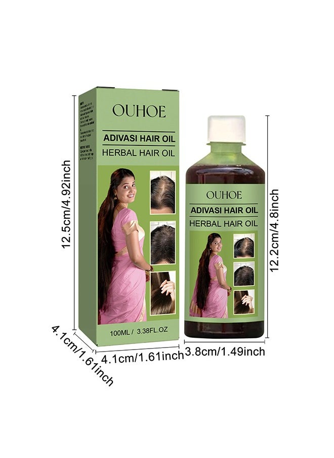OUHOE - Adivasi Hair Oil,Original Hair Growth Oil 3 IN 1 Original Hair Adivasi Hair Growth Oil , with Natural Rosemary essential & Biotin for Control Hairfall anti dandruff 100ml - Image 1
