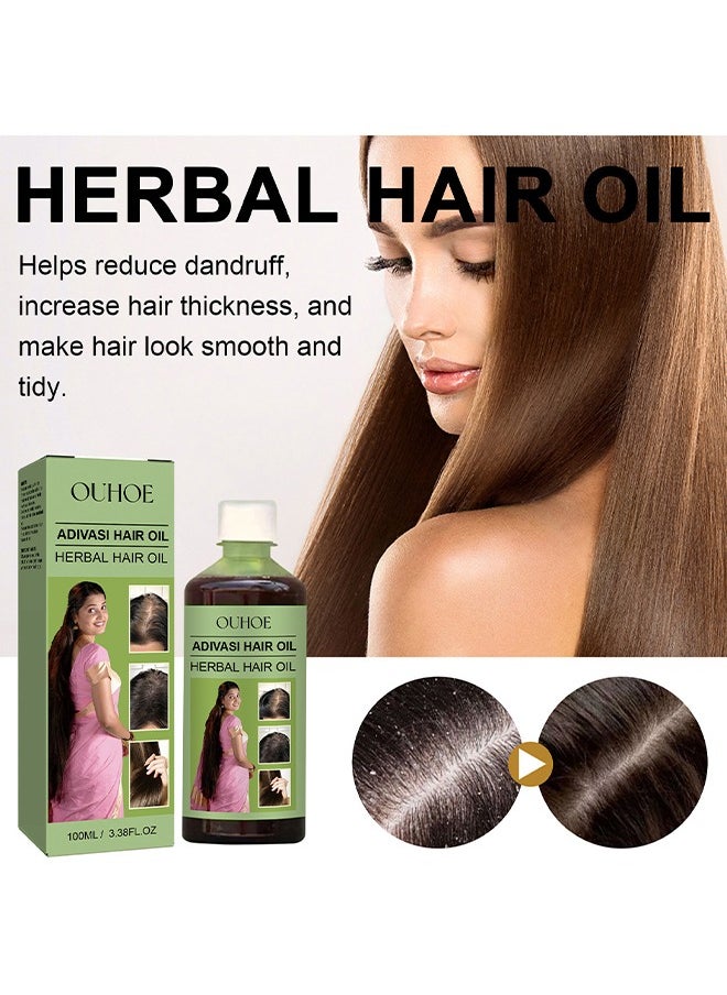 OUHOE - Adivasi Hair Oil,Original Hair Growth Oil 3 IN 1 Original Hair Adivasi Hair Growth Oil , with Natural Rosemary essential & Biotin for Control Hairfall anti dandruff 100ml - Image 1