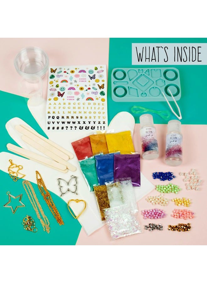 STMT D.I.Y. Resin Jewelry Studio, All-in-One Resin Jewelry Making Kit with Molds, Fun DIY Kit to Make Your Own Necklaces, Bracelets & More, Great Gift for Teen Girls 14+, One Size - Image 2
