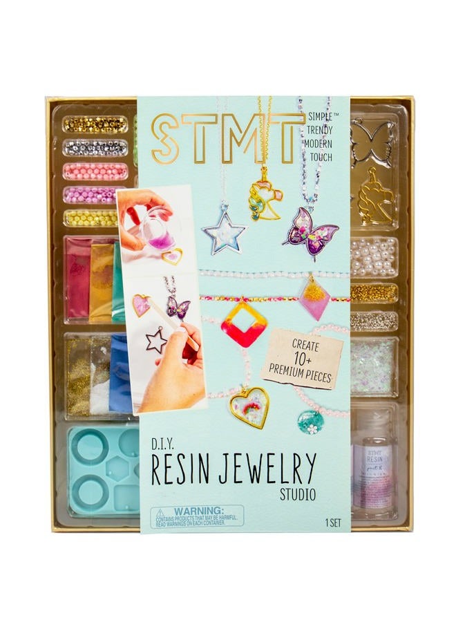 STMT D.I.Y. Resin Jewelry Studio, All-in-One Resin Jewelry Making Kit with Molds, Fun DIY Kit to Make Your Own Necklaces, Bracelets & More, Great Gift for Teen Girls 14+, One Size - Image 1